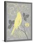 Grey & Yellow Bird III-Gwendolyn Babbitt-Stretched Canvas