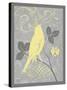 Grey & Yellow Bird III-Gwendolyn Babbitt-Stretched Canvas
