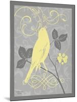 Grey & Yellow Bird III-Gwendolyn Babbitt-Mounted Art Print