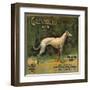 Greyhound Brand - San Dimas, California - Citrus Crate Label-Lantern Press-Framed Art Print