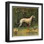 Greyhound Brand - San Dimas, California - Citrus Crate Label-Lantern Press-Framed Art Print