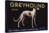 Greyhound Brand - San Dimas, California - Citrus Crate Label-Lantern Press-Stretched Canvas