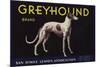 Greyhound Brand - San Dimas, California - Citrus Crate Label-Lantern Press-Mounted Premium Giclee Print