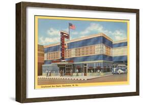 Greyhound Bus Depot, Charleston, West Virginia-null-Framed Art Print