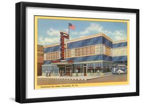 Greyhound Bus Depot, Charleston, West Virginia-null-Framed Art Print