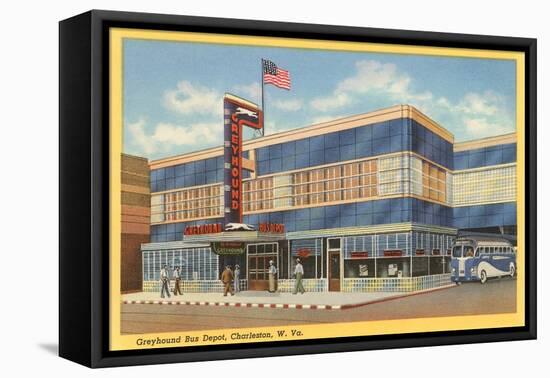 Greyhound Bus Depot, Charleston, West Virginia-null-Framed Stretched Canvas