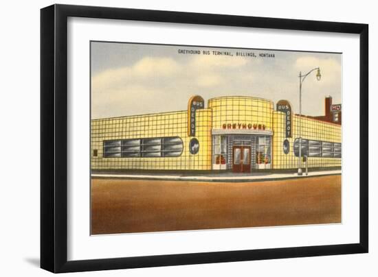 Greyhound Bus Station, Billings, Montana-null-Framed Art Print