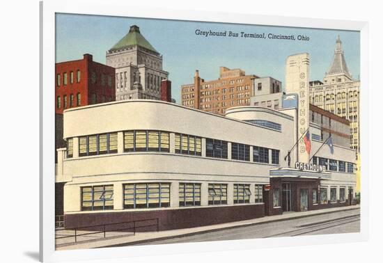 Greyhound Bus Station, Cincinnati, Ohio-null-Framed Art Print