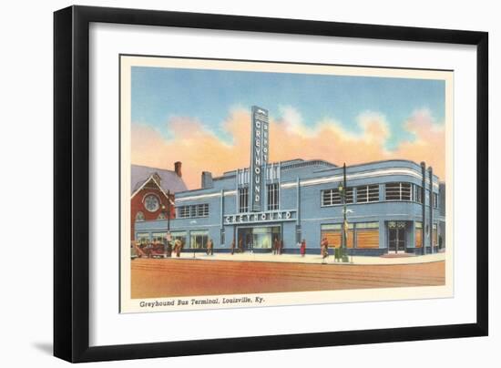 Greyhound Bus Terminal, Louisville-null-Framed Art Print