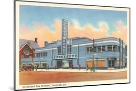 Greyhound Bus Terminal, Louisville-null-Mounted Art Print