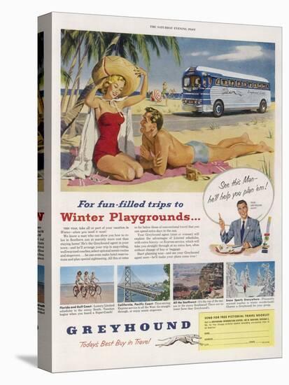 Greyhound Coaches Take You to Winter Sunshine at Scarcely More Cost Than Staying at Home-null-Stretched Canvas