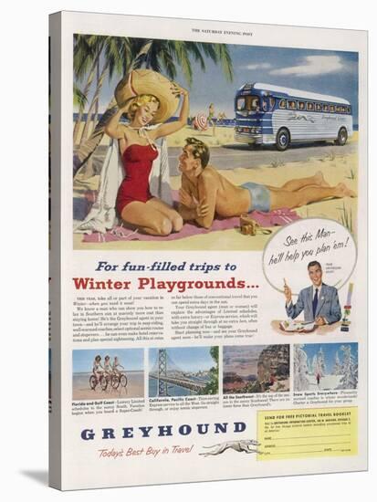 Greyhound Coaches Take You to Winter Sunshine at Scarcely More Cost Than Staying at Home-null-Stretched Canvas