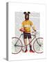 Greyhound Cyclist-Fab Funky-Stretched Canvas