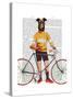 Greyhound Cyclist-Fab Funky-Stretched Canvas