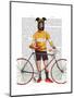 Greyhound Cyclist-Fab Funky-Mounted Art Print