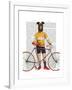 Greyhound Cyclist-Fab Funky-Framed Art Print