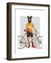 Greyhound Cyclist-Fab Funky-Framed Art Print