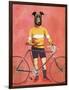 Greyhound Cyclist-Fab Funky-Framed Art Print