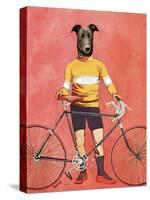 Greyhound Cyclist-Fab Funky-Stretched Canvas