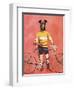 Greyhound Cyclist-Fab Funky-Framed Art Print