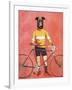 Greyhound Cyclist-Fab Funky-Framed Art Print