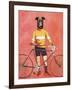 Greyhound Cyclist-Fab Funky-Framed Art Print