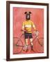 Greyhound Cyclist-Fab Funky-Framed Art Print