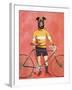 Greyhound Cyclist-Fab Funky-Framed Art Print