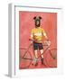 Greyhound Cyclist-Fab Funky-Framed Art Print