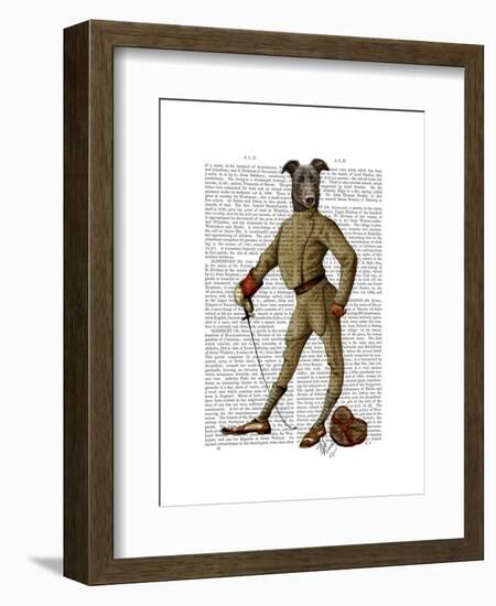 Greyhound Fencer Dark Full-Fab Funky-Framed Art Print