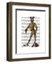 Greyhound Fencer Dark Full-Fab Funky-Framed Art Print