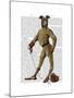 Greyhound Fencer Dark Full-Fab Funky-Mounted Art Print