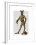 Greyhound Fencer Dark Full-Fab Funky-Framed Art Print