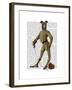 Greyhound Fencer Dark Full-Fab Funky-Framed Art Print