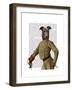 Greyhound Fencer Dark Portrait-Fab Funky-Framed Art Print