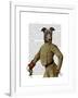 Greyhound Fencer Dark Portrait-Fab Funky-Framed Art Print