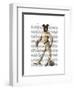 Greyhound Fencer in Cream Full-Fab Funky-Framed Art Print