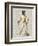 Greyhound Fencer in Cream Full-Fab Funky-Framed Art Print