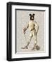 Greyhound Fencer in Cream Full-Fab Funky-Framed Art Print