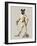 Greyhound Fencer in Cream Full-Fab Funky-Framed Art Print