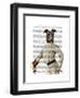 Greyhound Fencer in Cream Portrait-Fab Funky-Framed Art Print