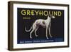 Greyhound Lemon Label - San Dimas, CA-Lantern Press-Framed Art Print