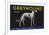 Greyhound Lemon Label - San Dimas, CA-Lantern Press-Framed Art Print