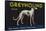 Greyhound Lemon Label - San Dimas, CA-Lantern Press-Framed Stretched Canvas