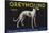 Greyhound Lemon Label - San Dimas, CA-Lantern Press-Stretched Canvas