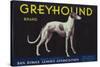 Greyhound Lemon Label - San Dimas, CA-Lantern Press-Stretched Canvas