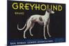 Greyhound Lemon Label - San Dimas, CA-Lantern Press-Mounted Premium Giclee Print