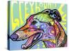 Greyhound Luv-Dean Russo-Stretched Canvas