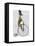 Greyhound on Black Penny Farthing Bike-Fab Funky-Framed Stretched Canvas