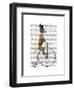 Greyhound on Black Penny Farthing Bike-Fab Funky-Framed Art Print